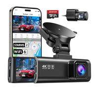 REDTIGER Dashcam Auto Vorne Hinten 4K/2,5K mit STARVIS 2, 5.8GHz WiFi20MB/s
