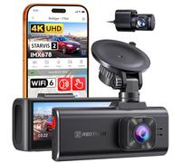 REDTIGER F7NA 4K Dashcam Vorne Hinten, STARVIS 2 IMX678 8MP Ultra HD Autokamera, 5.8GHz WLAN(20MB/s), GPS & Sprachsteuerung, HDR Nachtsicht, 24H Parküberwachung, Ohne SD-Karte, Bis zu 512GB Max