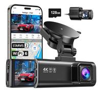 REDTIGER F7NP Dashcam Auto Vorne Hinten 4K UHD mit 128GB Karte, G-Sensor, WLAN