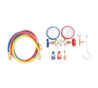 Reeatel Kältemittel-Mehrfachmanometer-Set für R12 R22 R404A Klimaanlagenwerkzeuge mit und Haken Wie Abgebildet