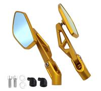 Reflektierender Spiegel CNC-Aluminium-Motorrad-Seitenspiegel Für Suzuki GSX-S950 GSX-S1000 GSX-S750 GSX-8S, Drehbarer Und Klappbarer Rückspiegel(Gold)