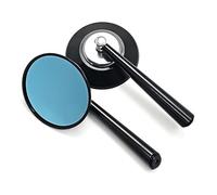 Reflektierender Spiegel Motorrad-Rückspiegel Für Suzuki GSR 600 750 SV650 Vstrom 650 800 Burgman 400 125, Runder Lenker-Seitenspiegel(Silber)