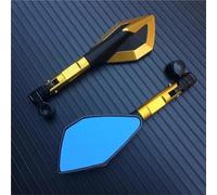 Reflektierender Spiegel Motorrad-Seitenspiegel, 8 Mm, 10 Mm Schrauben, Für Kawasaki, Für Z900, Für Z900RS, Für Z800, Für Z1000, Aluminiumspiegel(Gold)