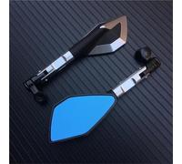 Reflektierender Spiegel Motorrad-Seitenspiegel, 8 Mm, 10 Mm Schrauben, Für Kawasaki, Für Z900, Für Z900RS, Für Z800, Für Z1000, Aluminiumspiegel(Silber)