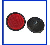 Reflektor 2 Stück Katzenauge Rückstrahler rot rund D = 65mm m Schraube M5