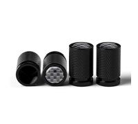Reifen Ventil Kappen für Jeep Cherokee Patriot Compass Wrangler JK JL TJ YJ Renegade, Carbon Fiber Reifenventilschaftkappen Aluminium Reifenmarkierer für Stabilen Reifendruck