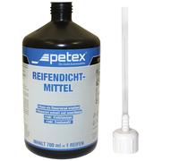 Petex Reifendichtmittel Inhalt 700 ml inkl. Einfülldeckel, Ventilausdreher mit Flügel, Ersatzventil
