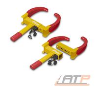 Pro Plus Radkralle mit 2 Schlüsseln rot/gelb