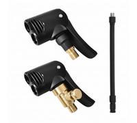 Reifenfüller Schlauch Set, 16cm Ventilverlängerung mit 2 Stück Autoventil Hebelstecker, Reifenfüllschlauch Autoventil Adapter für Kompressor, Luftpumpe, Fahrrad, Motorrad, Auto