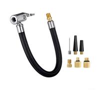 Reifenfüller-Schlauch-Set mit Standard-Gewinde-Kompatibilität, Adapter-Kugelnadel und konischen Düsen für breite Anwendung (1 m lang)