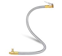 Reifenfüller-Verlängerung - 53,3 cm Reifenfüller-Schlauchadapter mit Schnellspanner, Autoreifen Luftfüllschlauch Ventilverlängerung Set Universal Reifenfüllers schlauchadapter für Auto Motorrad