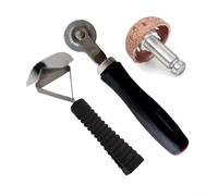 Reifenreparatur Set mit Kompaktierrolle und Schaber - Hartmetallbohrer für Autos LKW für motorrad - Robustes Werkzeug gegen Reifenpannen - 19cm Gold-Schwarz(TEPY 3)