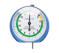 Reifentiefenmesser - 1/32-Zoll-Zeiger-Inspektionswerkzeug, Edelstahl-Prüfgerät, genaue Skala | Auto, Motorrad, LKW, Bus, Automobilgeschäft, Anhänger, Transporter, Wartung, Sicherheitsinspektion, 5,3 x