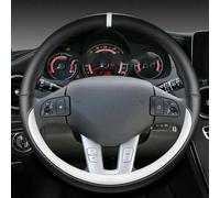 REIJAX Lenkradbezug Auto Nappaleder für Mercedes Benz Citan W415 2012-2021, Anti-Rutsch Atmungsaktives Lenkradschutz Auto Lenkrad Abdeckung, Auto Innenraum,A White-O-Style