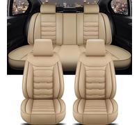 REIJAX Schonbezug Auto Sitz für Mercedes Benz E Class Cabriolet 2010-2023, Auto Vorne und Hinten Sitzbezüge Auto Leder Schonbezug Wasserdicht Auto Zubehör Innenraum,A/BEIGE