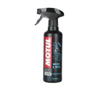 Motul E1 Wash & Wax 400ml Pumpspray Motorrad Trockenreiniger + Microfaser Tuch Motul: 102996