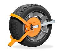 Relaxdays Radkralle 13-15 Zoll Orange,Schwarz,Silber