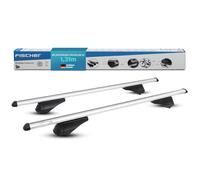 FISCHER Relingträger CrossLine XL, für Fahrradträger, Dachboxen oder als Skihalter, für integrierte Dachrelinge, Aluminium, Tragkraft 75 kg, vormontiert Barrenlänge 131 cm