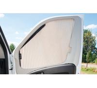 Remis Fahrerhausverdunkelung REMIfront IV rechtes Seitenfenster für Fiat Ducato (Modell X250) 2006 - 2016 grau / hellgrau rechtes Seitenfenster