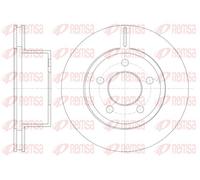 Remsa Bremsscheibe 6886.10 – belüftet, 280 mm, Vorderachse – 2er-Set für Jeep