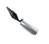 Renn-Auspuff 28mm 750mm Schwarz Silber für Simson & Co. - Tuning Teil exhaust s