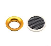 Rennluftfilter 55mm kompatibel mit PWK34 Vergaser - Hochleistungs Luftfilter mit Stahl Mesh für Motocross für quad Roller Moped Go Kart Blau(55mm gold)