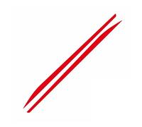 Rennstreifen Lange Sportstreifen Auto-Karosserie-Türseiten-Dekoraufkleber Tuning-Zubehör DIY-Vinylaufkleber Für Toyota Für AYGO Seitenschweller Auto(Rot)