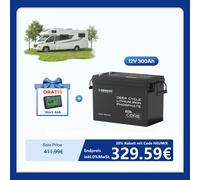 Renogy Lithium Batterie 12v 300Ah LiFePO4 Batterie Core Mini Serie 5000 Zyklen