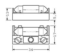 Renz Metallwaren. Beleuchtungshalter mit Soffitte 15V 97-9-85131