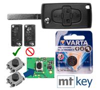 REPAIR Klapp Schlüssel Gehäuse für Peugeot Citroen Auto Schlüssel 4 Tasten VA2