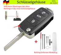 REPAIR Klapp Schlüssel Gehäuse für VW Golf UP Polo T5 Caddy Tiguan Beetle EOS