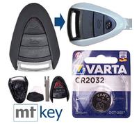 Repair Reparatur Satz Auto Schlüssel Austausch Gehäuse mit 2 Tasten + HAA Rohling + Batterie kompatibel mit Porsche 911 997 987 Boxster Cayman
