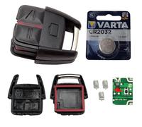 Repair Reparatur Satz Auto Schlüssel Austausch Gehäuse mit 3 Tasten + Drucktaster + Batterie kompatibel für Opel Vectra C Signum