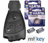 Repair Reparatur Satz Auto Schlüssel Set Austausch Gehäuse mit 3 Tasten + Drucktasten + Batterie kompatibel mit Mercedes W211 W208 W164 W639 R230