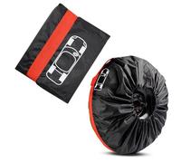 Reserverad Abdeckung Auto für Skoda Karoq 2018-2026 190T Reifenabdeckung Wasserdicht Staubdicht Elastischer Rand Aufbewahrungstasche,L19-23 inch-Red Style