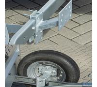 Reserverad Ersatzrad Halter Ersatzradhalter Deichsel PKW Anhänger Wohnwagen ohne bohren bis 15 Zoll