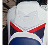Resin Bike Aufkleber Kompatibel mit Honda Transalp XL 750 2023-2025 Motorrad Tank Guard Schutz vor Stößen und Kratzern. Harz 3D Aufkleber - Tricolour Ross White