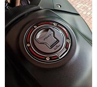Resin Bike Aufkleber Kompatibel mit Honda Transalp XL 750 2023-2025 Motorrad Tankdeckel Schutz vor Stößen und Kratzern. Resin 3D Aufkleber Neutral Metallic