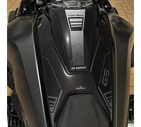 Resin Bike Motorrad-Aufkleber kompatibel mit BMW R 1250 GS Triple Black 2021-2024 Tankschutz vor Stößen und Kratzern, 3D-Aufkleber, Silber, gebürstet und schwarz