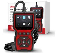 Retoo OBD2 Diagnosegerät Auto Lesegerät, Fehlercode Scanner Motoranalyse Tester, Auslesegerät für Fahrzeuge 9-16V, Mehrsprachige KFZ Systemdiagnose, Code Reader V519, Universal, Schwarz Rot