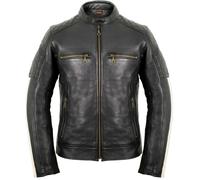 Retro Biker Motorrad Lederjacke Motorradjacke Chopperjacke mit Protektoren