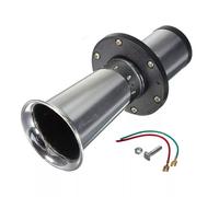 Retro Hupe Fanfare Horn Nebelhorn Oldtimer Klang Sound 12V PKW LKW Bus Silber