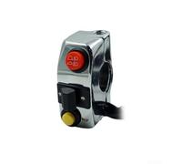 Retro Lenkerschalter 22mm für Motorrad Scheinwerfer Hupe(Silver)