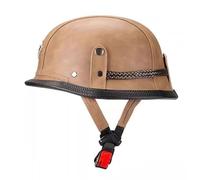 Retro Motorrad Halbhelme Deutscher Stil Brain-Cap Halbschalenhelm Jethelme ECEDOT Zertifiziert Vintage Motorradhelm Leicht Scooter Helmet Offenem Roller Helmet Für Unisex D,XXXXL:67-68CM