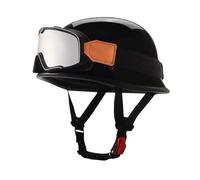 Retro Motorrad Halbhelme Vintage Brain Cap Halbschalenhelm ECEDOT Zertifiziert Jethelm Mit Brille Scooter Motorradhelm Roller Moped Helm Offenem Motorrad Helm Frauen Männer M,XXXXL:67-68CM