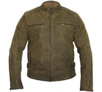 Retro Motorrad Lederjacke Gesteppt Nubuk Leder Vintage Used Look Motorradjacke
