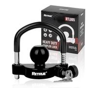 RETRUE Anhängerschloss, Anhängerschloss für gängige Anhängerkupplung, Anhängerkugelsperrkupplung Diebstahlschutz Anhänger-Sicherung Abschleppsperre mit 2 Schlüssel, Gummischutz Abdeckkappe