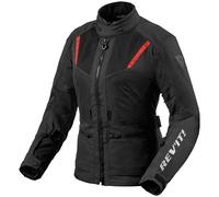 Revit Levante 2 H2O Damen Motorrad Textiljacke, dunkelgrau/schwarz/rot, Größe 44