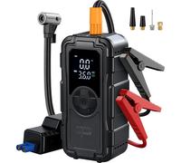revolt 2er-Set KFZ-Starthilfen mit Luft-Kompressor, Powerbank, LEDs, 26,64 Wh