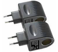 revolt Kühlbox Adapter 12V 220v: 2er-Set Mini-Spannungswandler, 230/12 V, 1.000 mA, 12 W, Steckversion (Kühlbox Adapter für Steckdose, Netzadapter 220v auf 12V, Zigarettenanzünder)